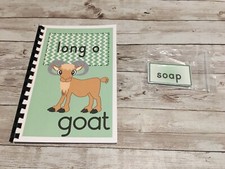 Interactive Learning Books for Children - Long “O” book - w/ 12 Laminated Cards Preschool Educational & Teaching Boeken price