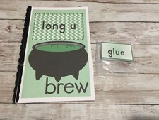 Interactive Learning Books for Children - Long “u” book - w/ 12 Laminated Cards Preschool Educational & Teaching Boeken price