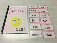Interactive Learning Books for Children - Short “u” book - w/ 12 Laminated Cards Preschool Educational & Teaching Boeken price