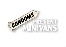 CONDOMS Prevent MiniVans 9'' Decal Funny SUV MiniVan 4x4 Truck Car Vinyl Sticker Condoms price