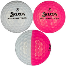 Srixon Q-Star Tour Divide White And Pink 12 Pack AAAA 4A Used Golf Balls Balls price