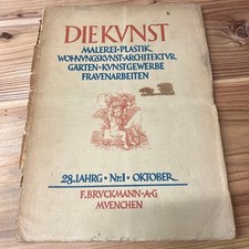 Die Kunst Art Magazine October 28 IAHRG Nr1, damaged cover, art, architecture Kunst en Architecture Boeken price