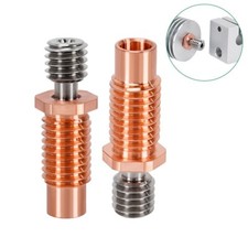1.75mm E3D V6 Heat Break Titanium Alloy Copper 3D Printer Nozzle Throat Printer Accessoire price