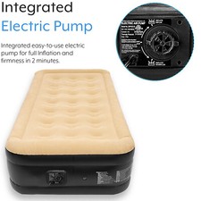 Single Inflatable High Raised Air Bed Mattress Airbed With Builtin Electric Pump Lucht Matras price