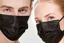 50 Mascaras Desechables Para La Cara Protection Contra Bacteria Mascarilla Negro Mascaras price