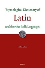 Etymological Dictionary of Latin (Leiden Indo-E. De-Vaan<| Buitenlandse Taal woordenboeken price