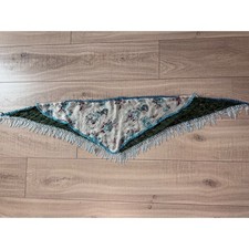 Handmade Boho Triangle Scarf Floral Velvet Fringe Shawl Cottagecore Fairycore Shawl price