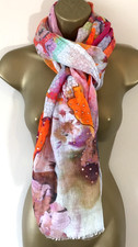 Vintage Beaded Linen Blend Large Scarf Shawl Sarong Summer Hols Shawl price