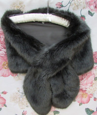STEEL GREY Fur Stole SHAWL Jacket Shrug Bolero 8/10/12/14 Coast €79 Shawl price