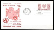 Welt - Herzmonat. FDC. Kanada 1972 Wetenschap & technologie price
