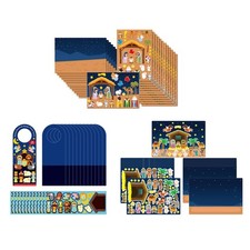 12 Sets Nativity Stickers Education Gift Art Decorate Christmas Stickers Onderwijs Sets price