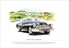 American Classics - 1953 BUICK SKYLARK - Fine Art Print - V8 Harley Earl styled American klassiekes price