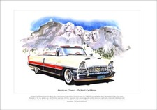 American Classics - 1955 PACKARD CARIBBEAN CONVERTIBLE - Fine Art Print - US car American klassiekes price