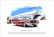 American Classics - CHRYSLER 300F 1960 - Art Print - High-performance luxury car American klassiekes price