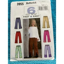 Butterick 3955 pattern girls pants size 6 7 8 Meisjes broek price