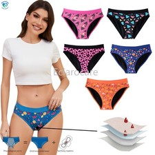 Teenage Girls' Mid-Rise Sanitary Underwear 4-Layer Leak-Proof Printed Breathable Meisjes broek price