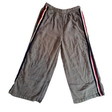 Treasure & Bond Plaid Wide Leg Pants Girls Size 12 Grey Cotton Side Stripe Track Meisjes broek price