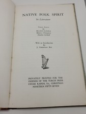 Native Folk Spirit In Literature Three Essays, Garlin, Nicholson...limited 350 Folk Literatuur price