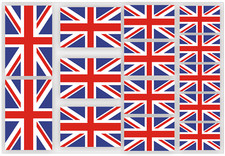 14x Union Jack, Flag, high quality long life LAMINATED vinyl decals stickers. Life Jack price