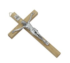 Houten kruis met corpus eikenhout 15x25cm wanddecoratie Houten wanddecoratie price