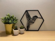 Muurdecoratie hout Kolibrie 20 cm | Houten dier | Wanddecoratie | Wall art Houten wanddecoratie price