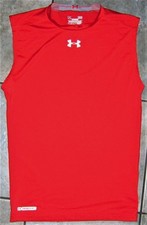 Under Armour UA Heatgear LN Red Sleeveless Compression Shirt #1236226 - Men's L Fitwear (Fitness Kleding) price