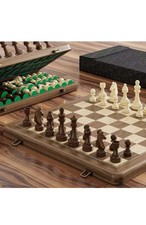 15 Inch Black Walnut Magnetic Chess Set, Folding Wooden Chessboard With Storage Chess price