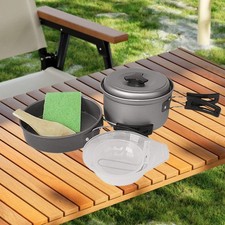 Camping Cookware Mess Kit Camping Cooking Set Cooking Gear Nonstick Soup Pot for Kamperen Set & Festival Package price