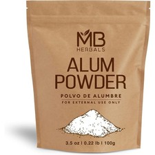 MB Herbals Alum Powder 100g Natural Deodorant After Shave Skin Care External After Shave Verzorging price