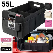 55L Folding Car Rear Trunk Cargo Organizer Net Luggage Seat Storage Bag Bin Box Opbergen Tas price