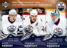 2007-08 McDonalds UD 3 Stars #4 Shawn Horcoff, Dwayne Roloson, Ales Hemsky ALES price