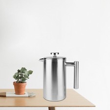 French Press, Stainless Steel French Press Machine for Office Tea, Silver Koffiezetapparaten price