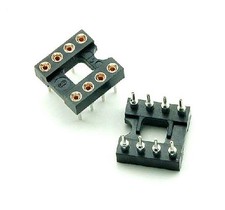 20pcs 8Pin DIP SIP Round IC Sockets Adaptor Solder Type gold plated machined Sockets price