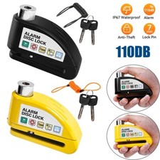 MOTORBIKE SECURITY DISC LOCK ALARM BRAKE SCOOTER MOTORCYCLE BIKE SECURITY CHAIN Motorslot & alarm price