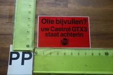 Alter Aufkleber Tankstelle Additive MotorenÖl MotorOil Olie CASTROL GTX3 Motor Olie price