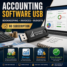 Bookkeeping Accounting Software USB Invoices Budgets Personal Finance PC Laptop Accounting Software price