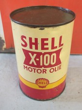 Vintage Dutch Shell X100, Motor Olie, Oil, 1 Litre Tin (SH235) Motor Motor Olie price