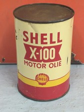 Vintage Dutch Shell X100, Motor Olie, Oil, 1 Litre Tin (SH214) Motor Motor Olie price