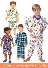 SEWING PATTERN Sew Boys Pajamas Long Short PJs Clothes Sleepwear Nightwear 9203 Jongens pyjama's price