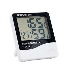 Digital LCD Thermometer Indoor Room Temperature Hygrometer Humidity Meter Clock Thermometer & Hygrometer price