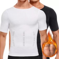 Mens Slimming Body Shaper Underwear Corset Compression Vest Dad Bod Tops T-Shirt Heren Corset price