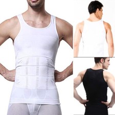 US Mens Slim Fit Shirt Body Shapers Vest Compression Tank Top Moobs Lift Corset Heren Corset price