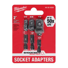 SHOCKWAVE Impact Duty 1/4 in. Hex Shank Socket Adapter Set (3-Piece) Socket Set price