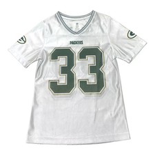 NFL Girls Green Bay Packers #33 Aaron Jones White Glitter Jersey, Large (10/12) Meisjes Jersey price