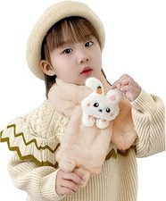 Kids' Scarf - Fluffy Neck Warmer for Cold Weather, Length: 75 x 10cm, Beige Kinder nekwarmer price