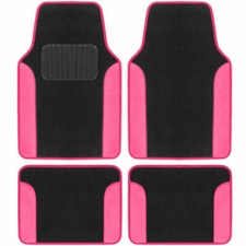 Car Floor Mats for Auto 4pc Carpet Semi Custom Fit Heavy Duty Heel Pad Hot Pink Custom Auto Mats price
