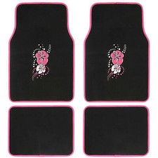 Pink Hawaiian Flower Car Floor Mats, 4 PC Custom Auto Accessories, Personalize Custom Auto Mats price