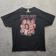 Taylor Swift T Shirt Distressed Men XL Fruit of the Loom Black Cotton *Print Cotton price