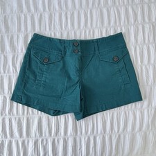 New york & Company Aqua Low Rise Shorts Size 0 Cotton price