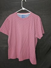 Essex Crossing Men's T-Shirt XL Burgundy 100% Cotton Geometric Print Short Sleev Cotton price